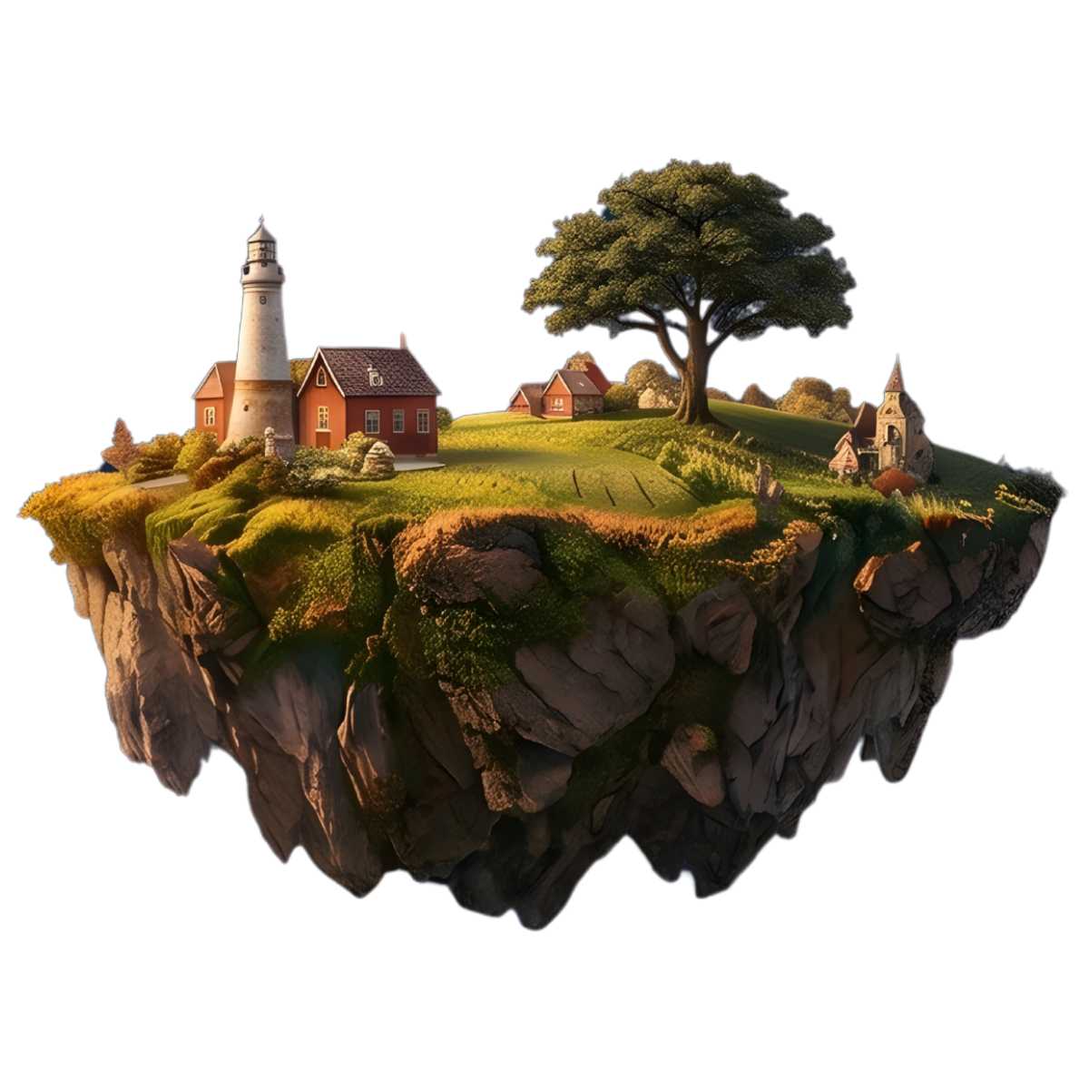 Grounded island